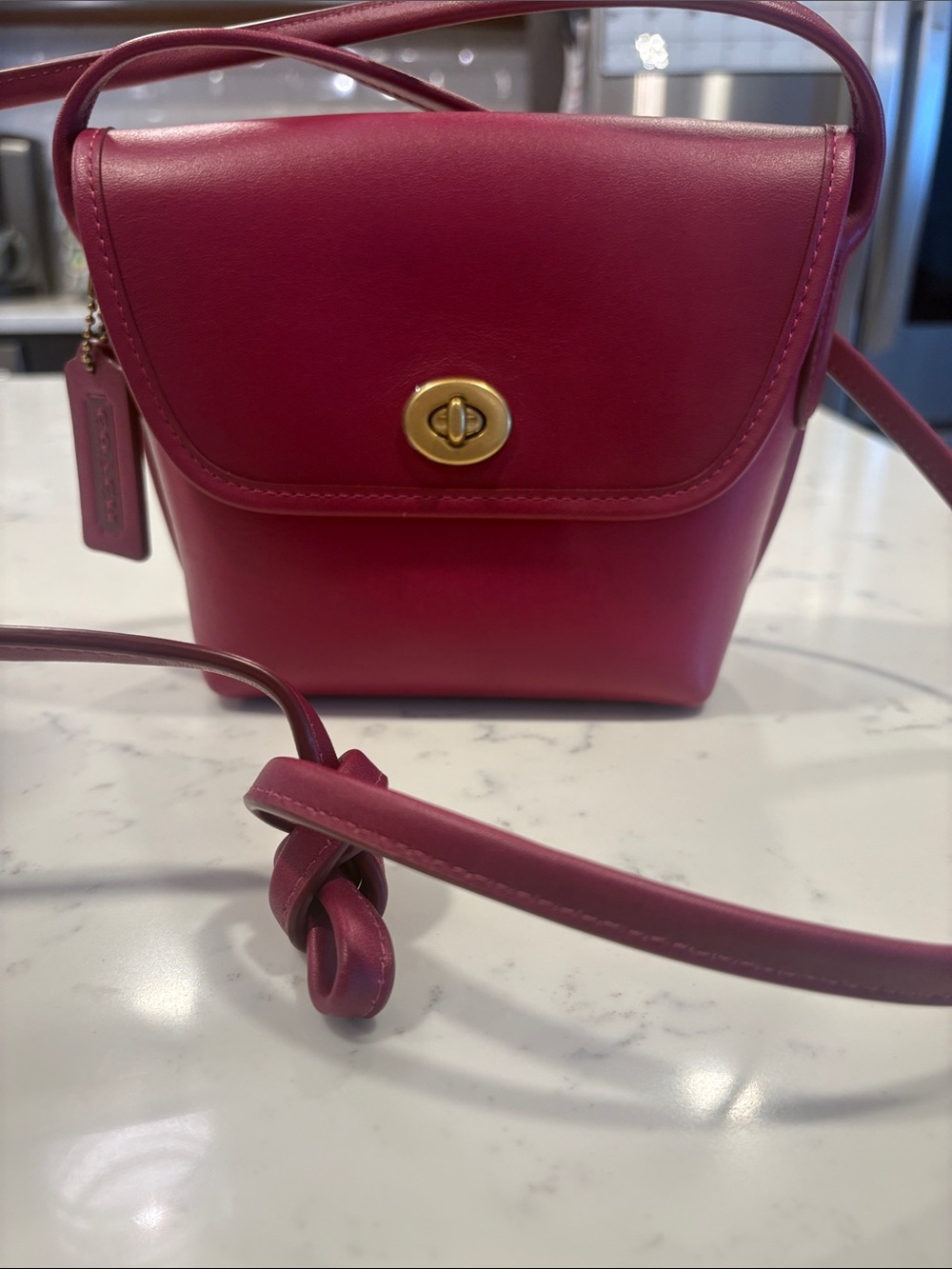 Coach Small Crossbody Bag in Berry Pink with Gold Hardware limited edition